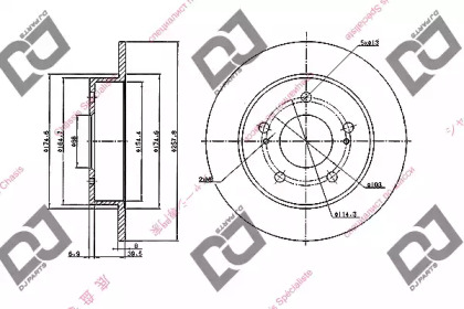 Тормозной диск DJ PARTS BD1966